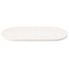 vidaXL Tischplatte Wei&szlig; 90x45x2,5 cm Massivholz Kiefer Oval