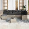 vidaXL Sofa Set mit Kissen 8 pcs Hellgrau Poly-Rattan