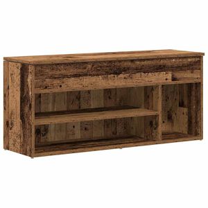 vidaXL Schuhbank Altholz-Optik 102x30,5x45 cm Holzwerkstoff