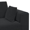 vidaXL Samt Sofa mit Kissen Schwarz 208 cm Samt