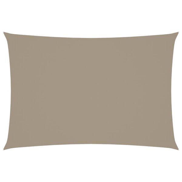 vidaXL Sonnensegel Oxford-Gewebe Rechteckig 3x5 m Taupe