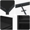 vidaXL Garten Essgruppe 5 pcs Schwarz Poly-Rattan