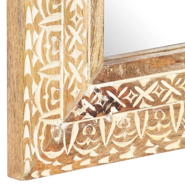 vidaXL Spiegel Handgeschnitzt 110x50x2,6 cm Massivholz Mango