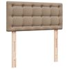 vidaXL Ottoman-Bett mit Matratzen & LEDs 90x200 cm Kunstleder