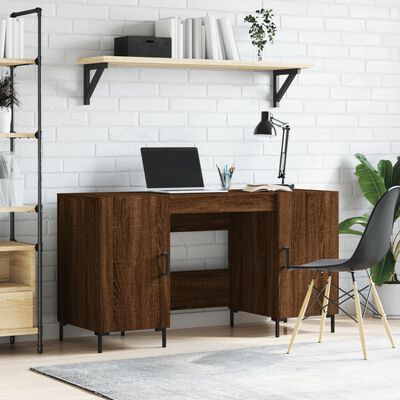 vidaXL Schreibtisch Braun Eichen-Optik 140x50x75 cm Holzwerkstoff