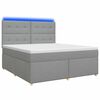 vidaXL Boxspringbett mit Matratze Hellgrau 140 x 190 cm Stoff