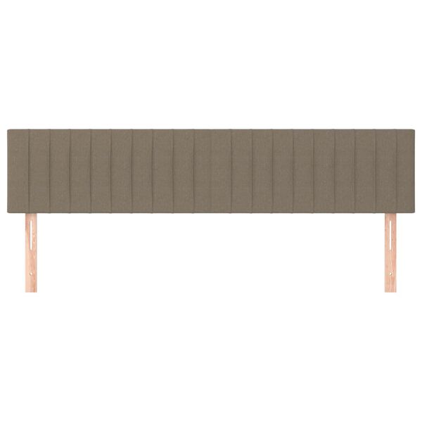 vidaXL Kopfteile 2 Stk. Taupe 100x5x78/88 cm Stoff