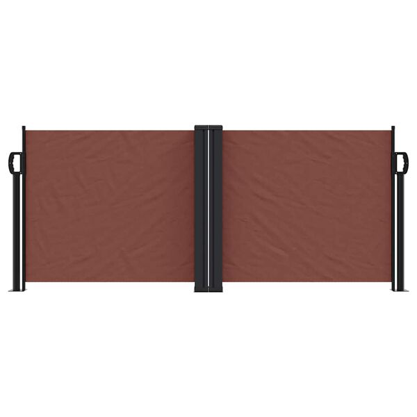 vidaXL Seitenmarkise Ausziehbar Braun 100x600 cm