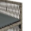 vidaXL Gartenst&uuml;hle mit Kissen 4 Stk. Grau Poly Rattan