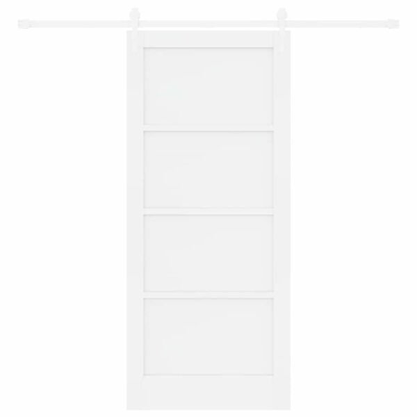 vidaXL Schiebet&uuml;r ORKDAL Wei&szlig; 86 x 198,5 cm Massives Kiefernholz