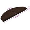 vidaXL Stufenmatten Selbstklebend 10 Stk. 65x21x4 cm Braun Halbrund Gro&szlig;