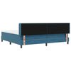 vidaXL Boxspringbett mit Kopfteil Dunkelblau 200 x 200 cm Samt
