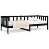 vidaXL Tagesbett Schwarz 80x200 cm Massivholz Kiefer