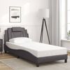 vidaXL Bettgestell "Viana" mit LED ohne Matratze Grau 90x190 cm