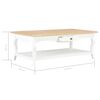 vidaXL Couchtisch Wei&szlig; 110&times;60&times;40 cm MDF