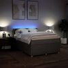 vidaXL Boxspringbett mit Matratze Taupe 140x190 cm Stoff