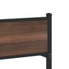 vidaXL Metallbett ohne Matratze Braun Eichen-Optik 137x190 cm