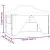 vidaXL Party-Zelt Anthrazit 291 x 431 x 315 cm Oxford-Stoff