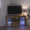 vidaXL Eck-LED-TV-Schrank Artisan-Eiche 108 x 40 x 50 cm Holzwerkstoff