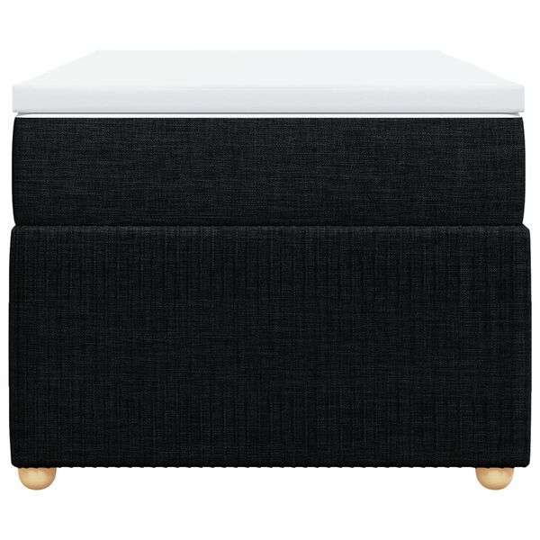 vidaXL Boxspringbett mit Matratze Schwarz 90x200 cm Stoff