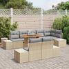 vidaXL Garten Essgruppe mit Kissen 9 pcs Beige und Grau