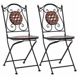 vidaXL Bistrost&uuml;hle Mosaik 2 Stk. Keramik Braun