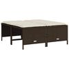 vidaXL 5-tlg. Garten-Sofagarnitur mit Kissen Braun Poly Rattan
