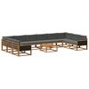 vidaXL Outdoor-Sofagarnitur mit Kissen 11 pcs Natur und Anthrazit