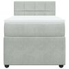 vidaXL Boxspringbett mit Matratze Hellgrau 90x200 cm Samt
