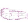vidaXL Ottoman-Bett mit Matratzen Dunkelbraun 180x200 cm Stoff