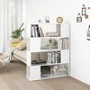 vidaXL B&uuml;cherregal Raumteiler Hochglanz-Wei&szlig; 100x24x124 cm