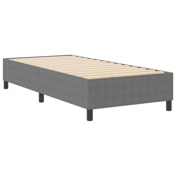 vidaXL Boxspringbett Hellgrau 100 x 200 cm Cordstoff