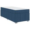 vidaXL Bettrahmen mit Matratze Blau 90 x 200 cm Stoff