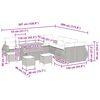 vidaXL Gartensofa-set 14 pcs Schwarz Poly-Rattan