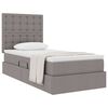 vidaXL Aufbewahrungsbett mit Matratze Taupe 100 x 200 cm Polyester