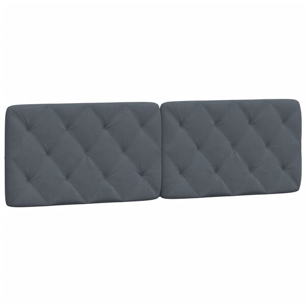 vidaXL Kopfteil-Kissen Dunkelgrau 152 cm Samt