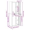 vidaXL Aufbewahrungsschrank 2 pcs Rosa 60 x 40 x 180 cm Stahl