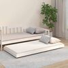 vidaXL Massivholzbett ohne Matratze Wei&szlig; 90x190 cm Kiefernholz