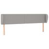vidaXL Kopfteil mit Ohren Hellgrau 163x23x78/88 cm Stoff