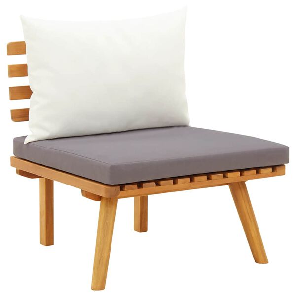 vidaXL Garten-Ecksofa mit Kissen Massivholz Akazie