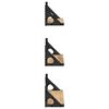 vidaXL Wandregal Wandmontiert mit Speicher 3 pcs Raucharbe