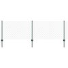 vidaXL Maschendrahtzaun mit Pfosten 10 x 0,8 m PVC-beschichteter Stahl
