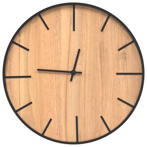 vidaXL Wanduhr Braun &Oslash;39 cm Eisen und Holzwerkstoff