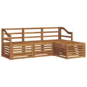 vidaXL Outdoor-Sofagarnitur 4 pcs Natur