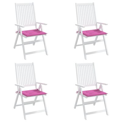 vidaXL Gartenstuhl-Kissen 4 Stk. Rosa 40x40x3 cm Stoff