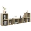 vidaXL 6-tlg. TV-Schrank-Set Sonoma-Eiche Holzwerkstoff