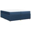 vidaXL Boxspringbett mit Matratze Blau 200x200 cm Stoff