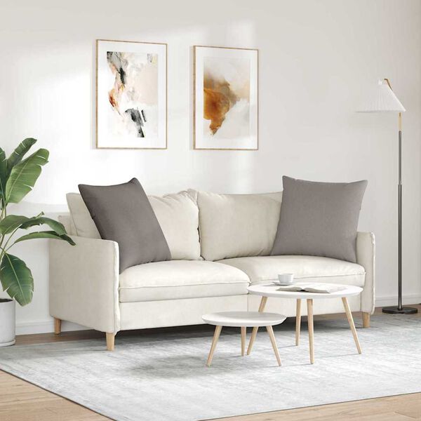 vidaXL Sofakissen 2 pcs Taupe 60 x 60 cm Stoff