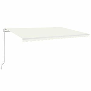 vidaXL Markise Manuell Einziehbar mit LED 500x300 cm Creme