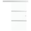 vidaXL Schiebet&uuml;r ESG Glas und Aluminium 102,5x212 cm Silbern